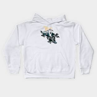 triangles misty forests Kids Hoodie